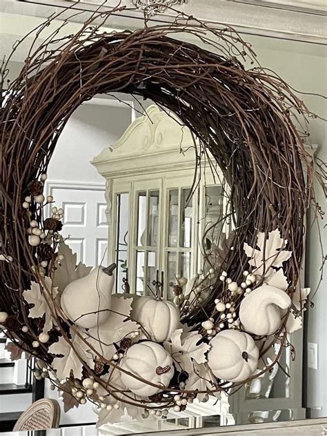 Beautiful Fall Pottery Barn Pumpkin Wreath Dupe - An Organized Season