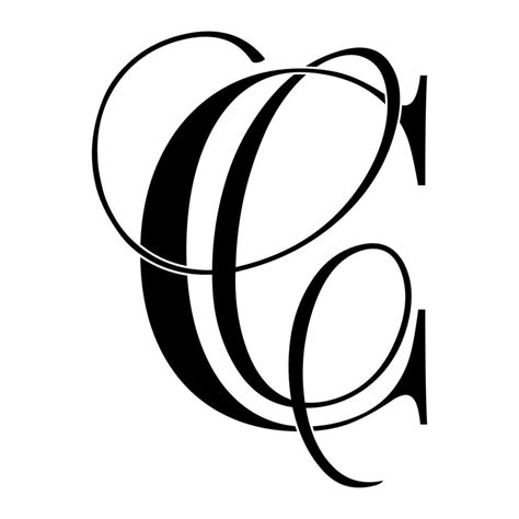 cc ,cc, monogram logo. Calligraphic signature icon. Wedding Logo ...