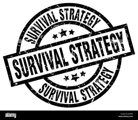 Survival Strategy Round Grunge Black Stamp Stock Vector Image And Art Alamy