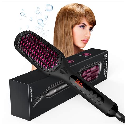 Hair Straightener Brush, NEXPURE Ion Straightening Brush, 20s Fast ...