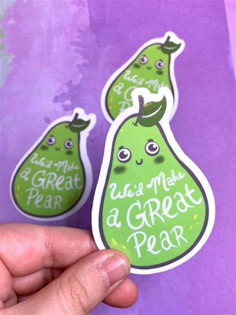 Make A Great Pear Pun Cute Pear Decal Laptop Pear Sticker Etsy