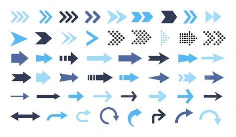 Premium Vector Arrows Set Icons Arrow Vector Collection Arrow Cursor