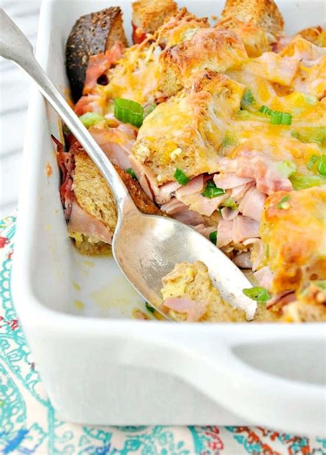 Ham Egg And Cheese Breakfast Strata The Seasoned Mom