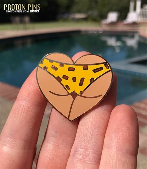 Janine Bikini Booty Heart Enamel Pin The Real Ghostbusters Etsy