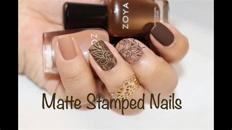 Matte Nails And Stamping Youtube