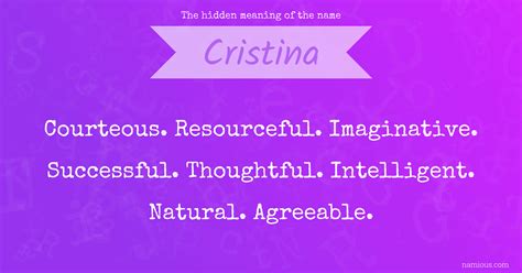 The hidden meaning of the name Cristina | Namious