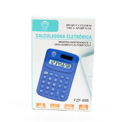 Mini Calculadora Eletrônica de Bolso Colorida 8 Dígitos Ebai FZF 888