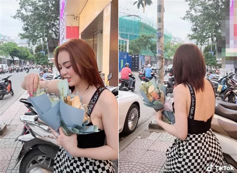 Hot girl bán hàng Trang Nemo chơi sang cho nhân viên hẳn bó hoa tiền