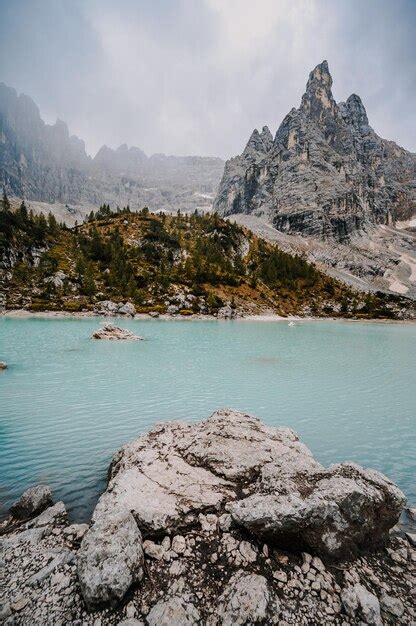 Premium Photo Majestic Landscape Of Dolomites Lake Sorapis With