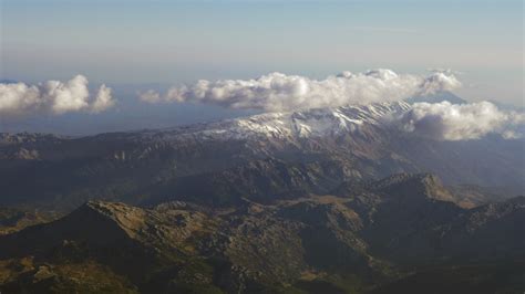 Aerial mountain scenery with clouds 28772157 Stock Video at Vecteezy