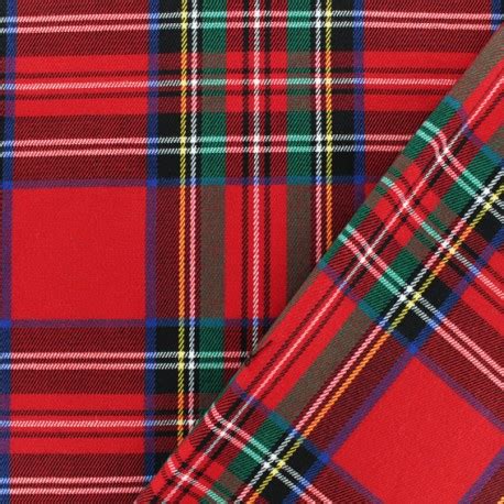 Tissu Tartan Cossais Roxburgh Rouge