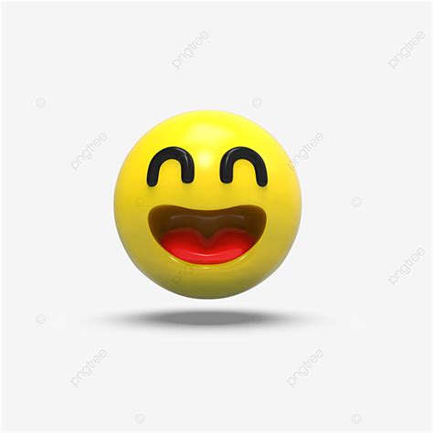 Laughing 3d Emoji Emoticon Cartoon Face Png Transparent Clipart