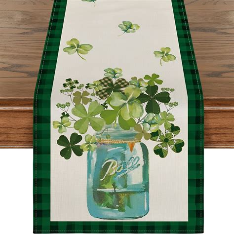 St Patricks Day Decorations Tking Fashion Table Runner St Patricks