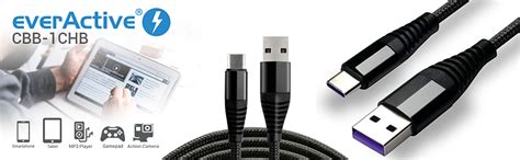 EverActive USB USB C Typ C Kabel Nylonkabel Schnelles Laden Mit Bis