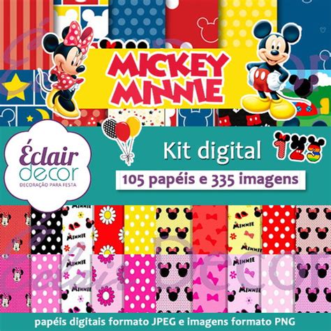 Kit Digital MICKEY E MINNIE Elo7 Produtos Especiais