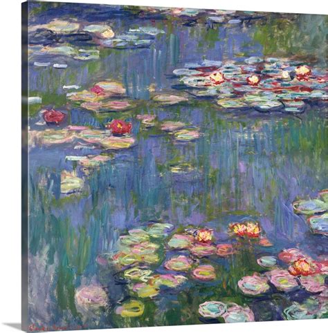 The Water Lily Pond Painting By Claude Monet Canvas Print Fine Art