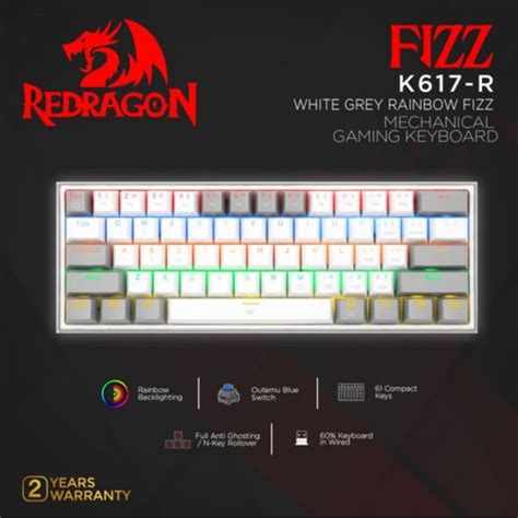 Jual Redragon FIZZ K617 R Mechanical Gaming Keyboard 60% - Kota Depok ...