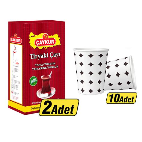 Çaykur EDT Tiryaki Çayı 2000 gr 2 paket Euro Vending Karton Bardak