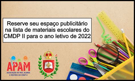 Espa O Publicit Rio Na Lista De Materiais Escolares Do Cmdp Ii Cmdp Ii