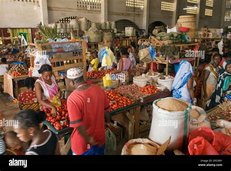 Market Hall Of Hell Ville Andoany Nosy Be Island Republic Of Madagascar Indian Ocean Stock