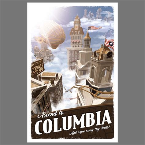 Columbia (Bioshock Infinite) Travel Poster - Free DLC Artwork