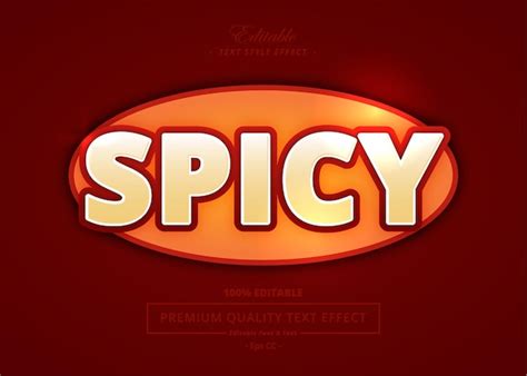 Premium Vector Spicy Vector Text Style Effect