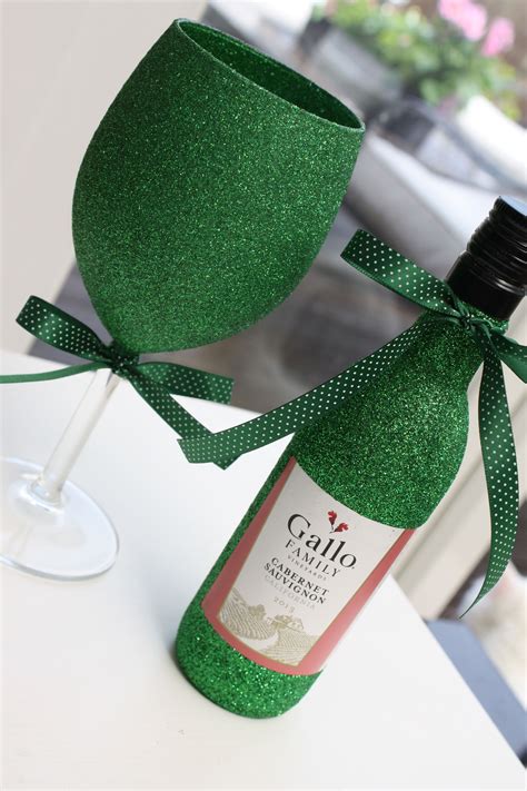 Glittery Mini Wine And Glass T Pack Mini Wine Bottles Wine Bottle Glitter Wine Bottles