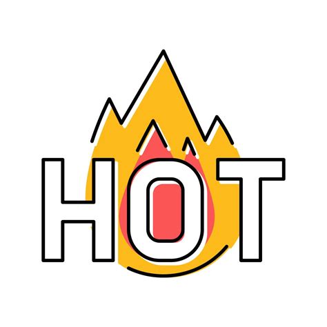 Hot Fire Color Icon Vector Illustration 19572317 Vector Art At Vecteezy