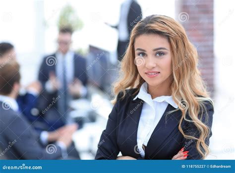 Portrait Of Pensive Business Woman Stock Image Image Of Beauty Happy