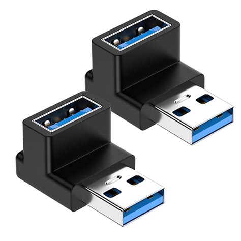 Kebiory Pack Degree Usb Male To Female Adapter Up And Down