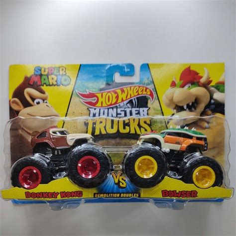 Pack Monster Trucks Donkey Kong Vs Bowser Hot Wheels Shopee Brasil