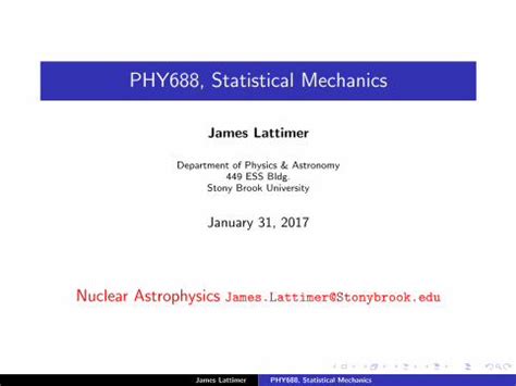 PDF PHY688 Statistical Mechanics DOKUMEN TIPS