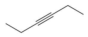 Draw the structure of the compound 3-hexyne. | Study.com