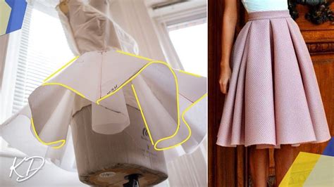 How To Draft Box Pleated Circle Skirt Pattern Kim Dave Circle