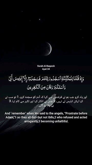 Surah Al Baqarah Ayat 34 Quran Quotes Quransurah Viral Youtube