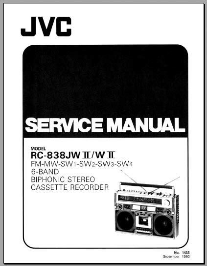 Jvc Rc Jw Ii Service Manual Analog Alley Manuals