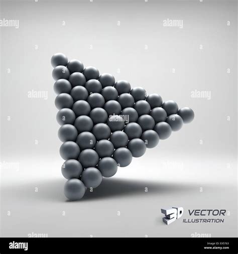 Pyramid Of Balls 3d Vector Illustration Stock Vector Image Art Alamy