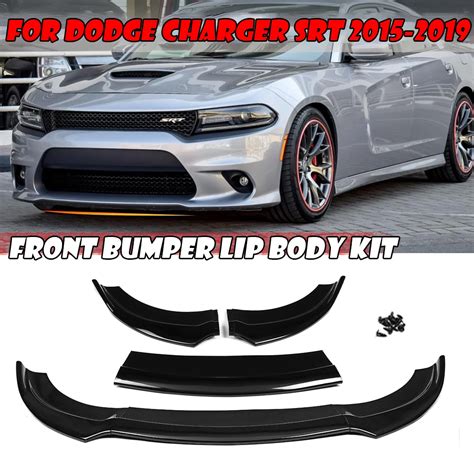 Pcs Car Front Bumper Splitter Lip Body Kit Spoiler Diffuser Guard