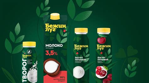Разработка дизайна упаковки молочных продуктов для бренда «Бежин луг ...