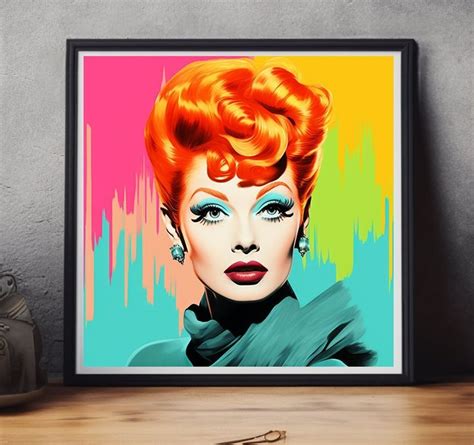 Lucille Ball Poster Andy Warhol Inspired Pop Art Print I Love Lucy