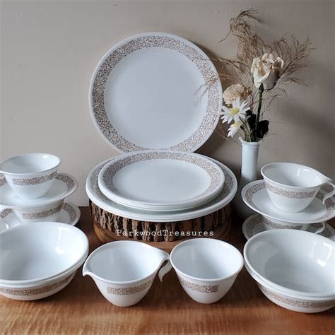 Brown Vintage Dinnerware Etsy