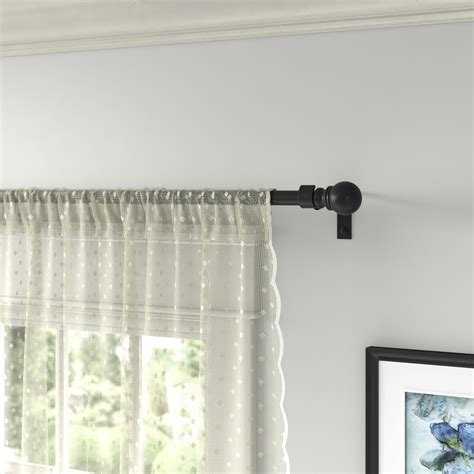 Single Hang Curtain Rod Holders Bracket Into Window Frame Curtain Rod