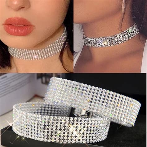 Chocker Gargantilha Feminina De Strass Colar Brilhante Shopee Brasil