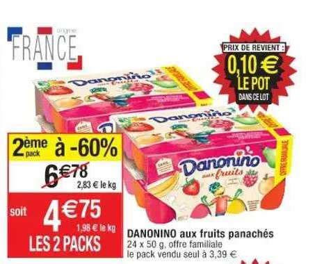 Promo Danonino Aux Fruits Panachés chez Cora iCatalogue fr