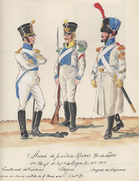 Naples 1st Line Infantry Re King S Fusilier Lieutenant Voltigeur