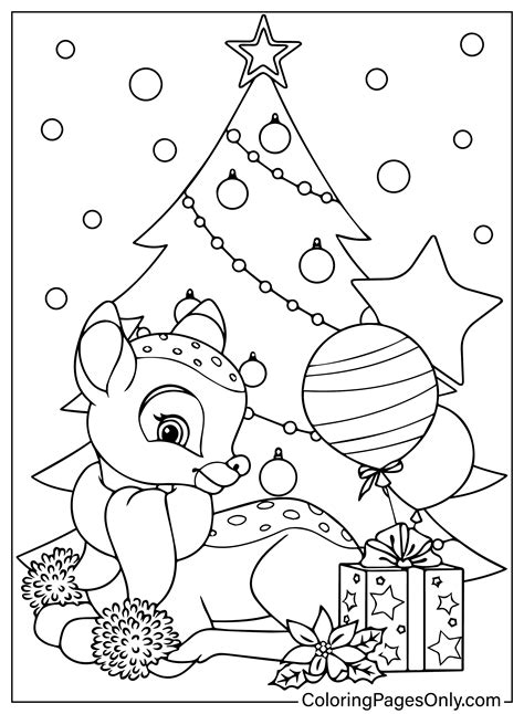 Cute Christmas To Color Free Printable Coloring Pages