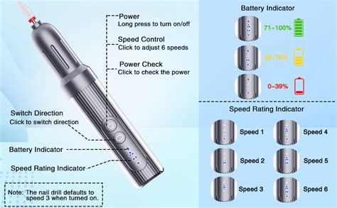 Ftrule Cordless Electric Nail Drill Machine Portable