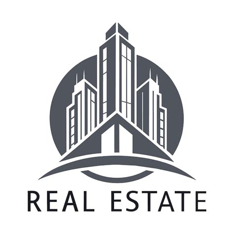 Premium Vector Real Estate Agency Logo With Typography Vector