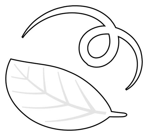 Leaf Fluttering In Wind Emoji Coloring Page ColouringPages