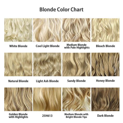 Dark Blonde Hair Color Charts